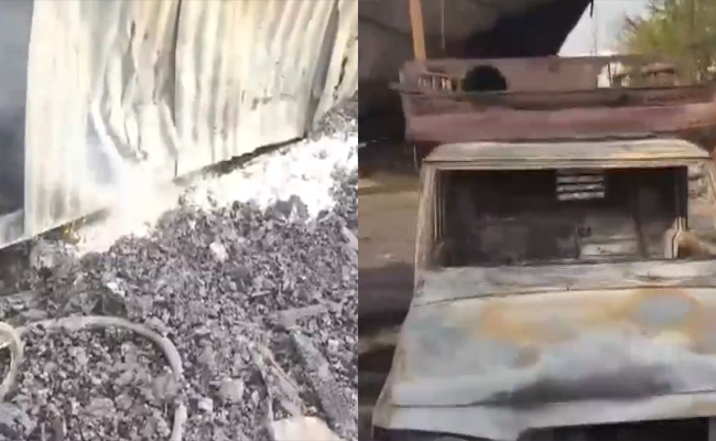 Four charred to death in fire at scrap godown in Rajasthan